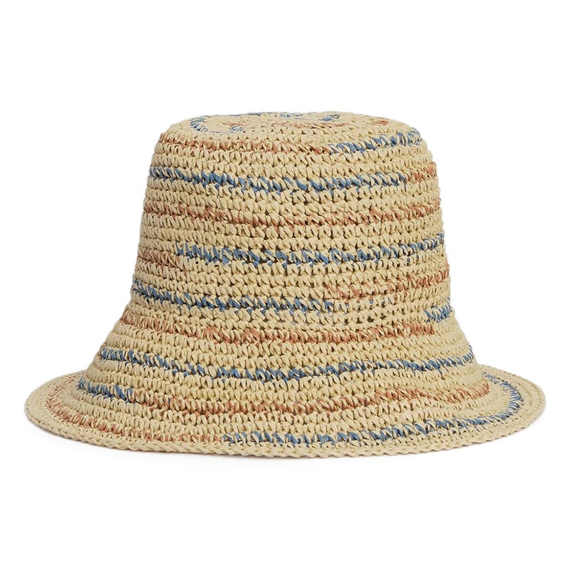 Barbour Hats Kelley Crocheted Summer Cloche – Natural-Blue S