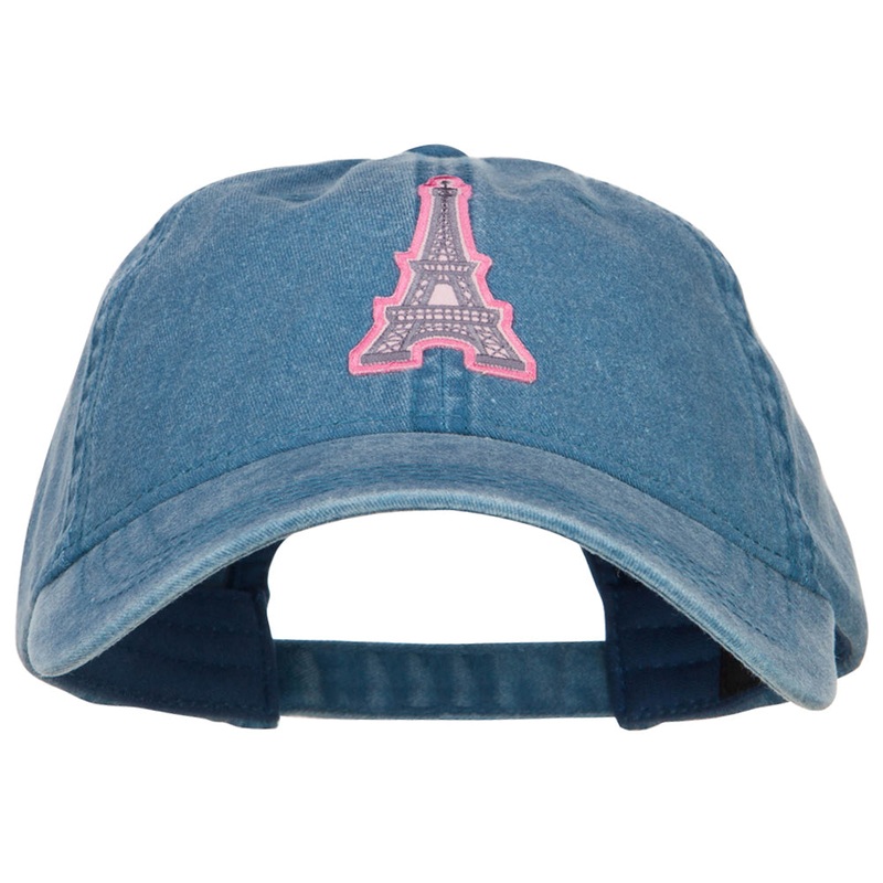 Eiffel Tower Paris Patched Washed Cap Royal One Size
