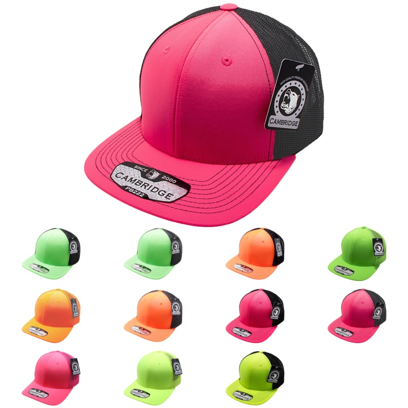Pit Bull Cambridge PB222N Neon Trucker Hat PB222 Neon Pink