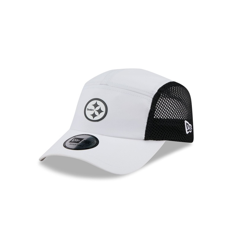 Pittsburgh Steelers White Poly Runner Adjustable Hat One Size