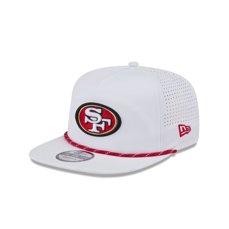 San Francisco 49ers Optic White Performance Rope Golfer Hat One Size