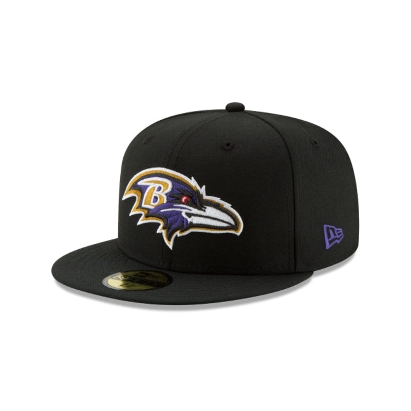Baltimore Ravens Black 59FIFTY Fitted Hat 6 7/8