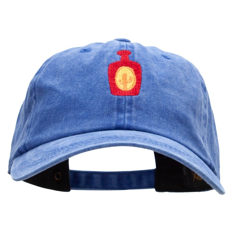 Cactus Tequila Bottle Embroidered Unstructured Cotton Cap Royal One Size