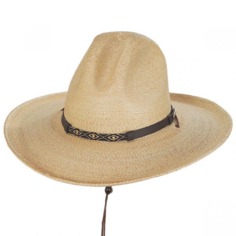 Calhoun Palm Leaf Straw Gus Western Hat NATURAL S
