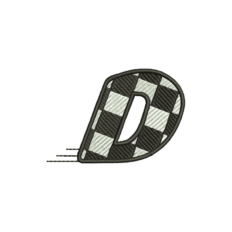 Checkered Flag Alphabet – D Default Title One Size