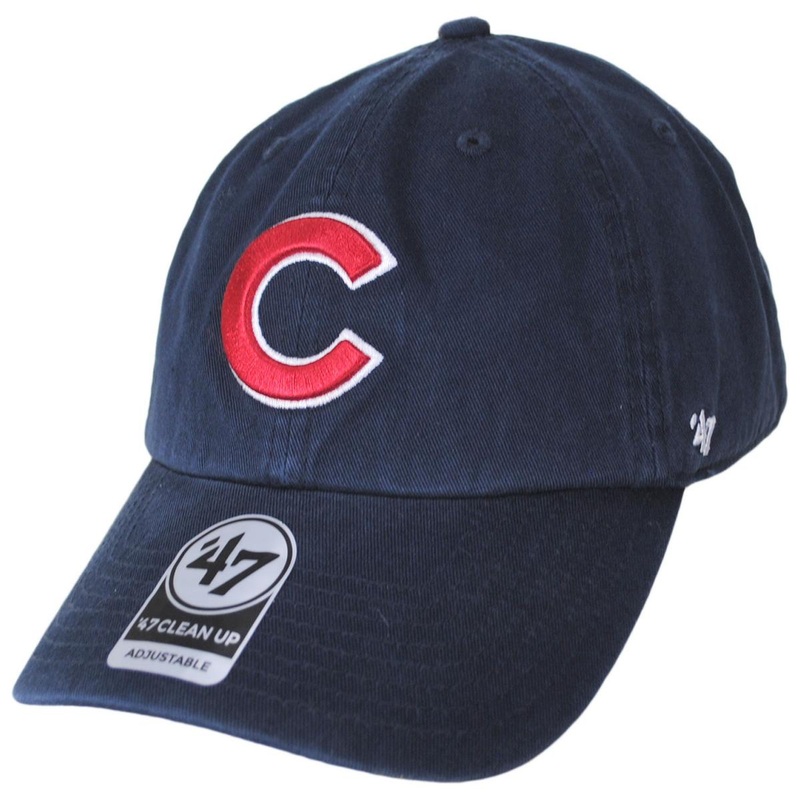 Chicago Cubs MLB Clean Up Strapback Baseball Cap Dad Hat NAVY ADJUSTABLE
