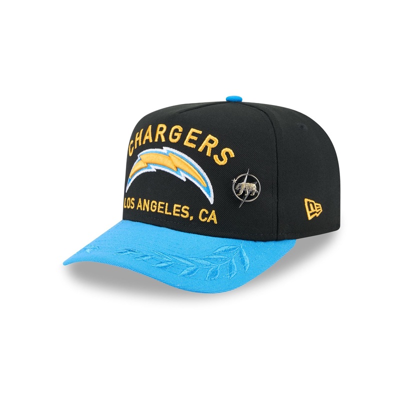 Los Angeles Chargers 2025 Draft Black 59FIFTY A-Frame Fitted Hat 7