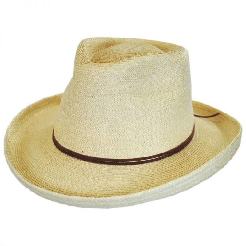 Outlaw Guatemalan Fine Palm Leaf Straw Hat NATURAL 6 7/8