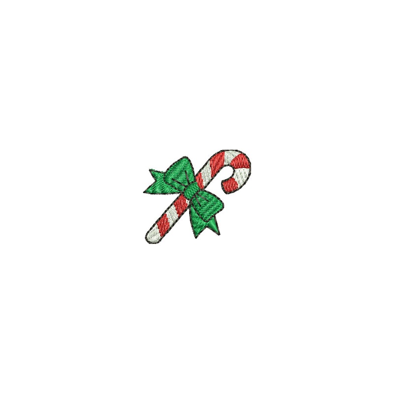 Candy Cane with Bow Default Title One Size