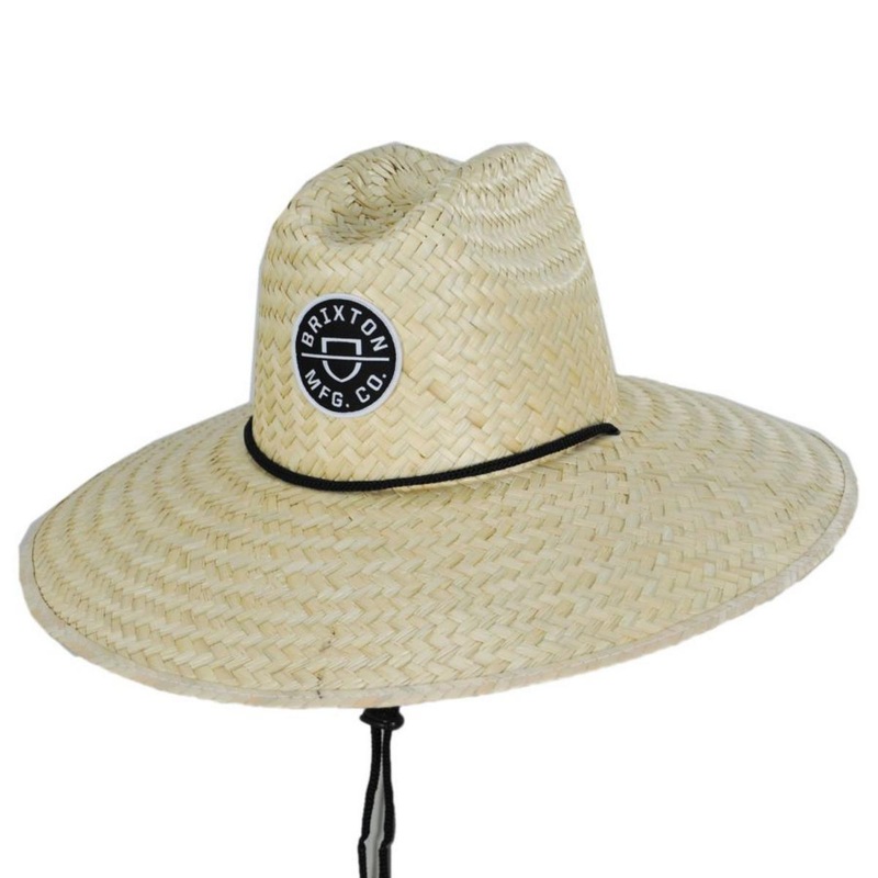 Crest Palm Leaf Straw Lifeguard Hat NATURAL S/M