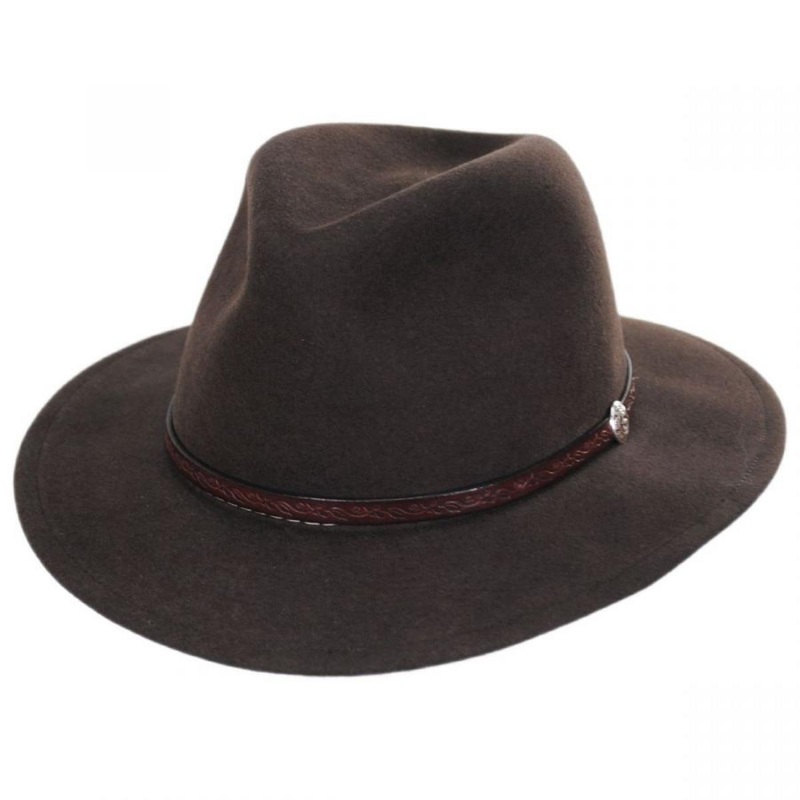 Cromwell Crushable Wool Felt Fedora Hat MINK S