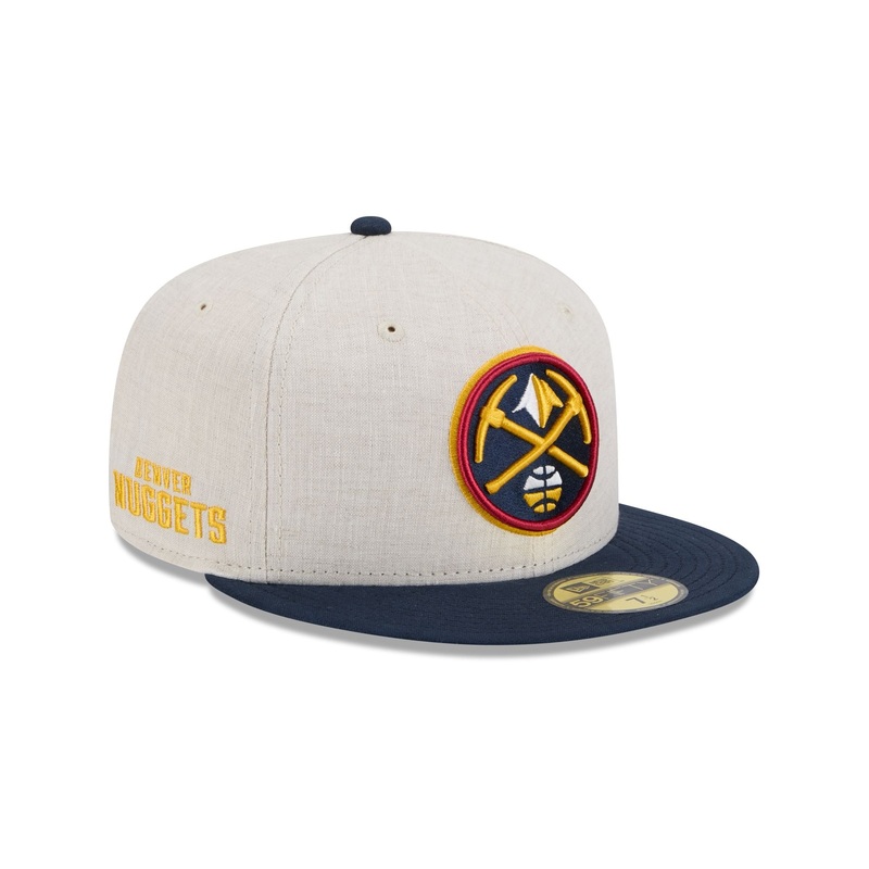 Denver Nuggets Linen 59FIFTY Fitted Hat 7