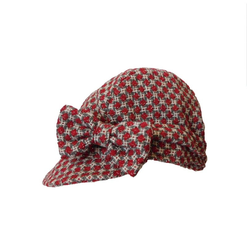 Girl’s Cap with Big Bow – Scala Collection Red