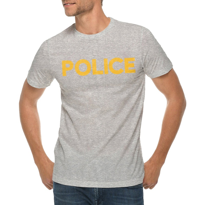 Police Graphic Design Deluxe Jersey T-Shirt Heather Grey XS