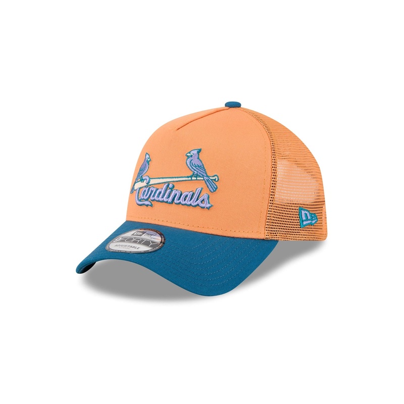 St. Louis Cardinals Orange Glaze 9FORTY A-Frame Trucker Hat One Size