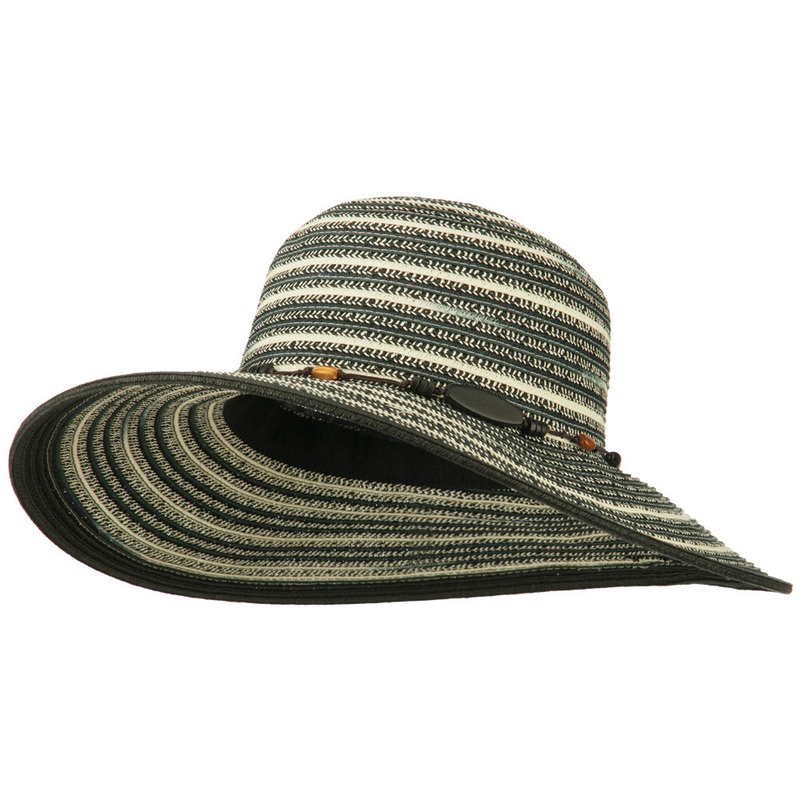 UPF 50+ Paper Braid Mix Hat Black One Size